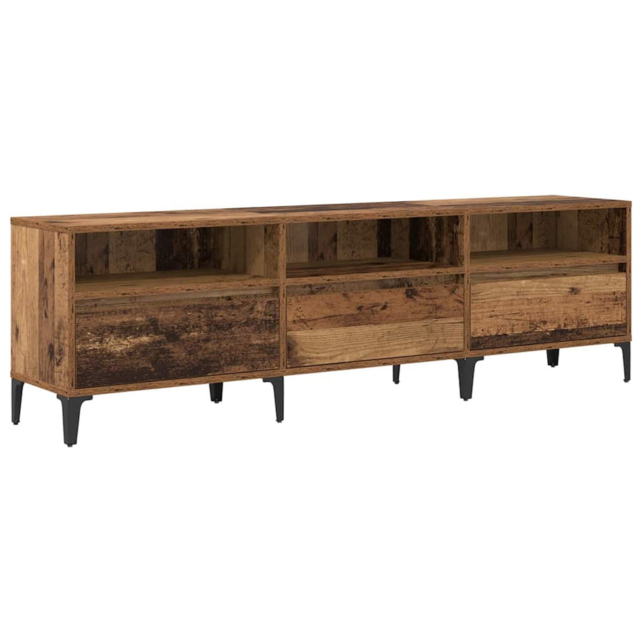 TV-kast Oud Hout 150 x 30 x 45 cm Gemonteerd hout en ijzer