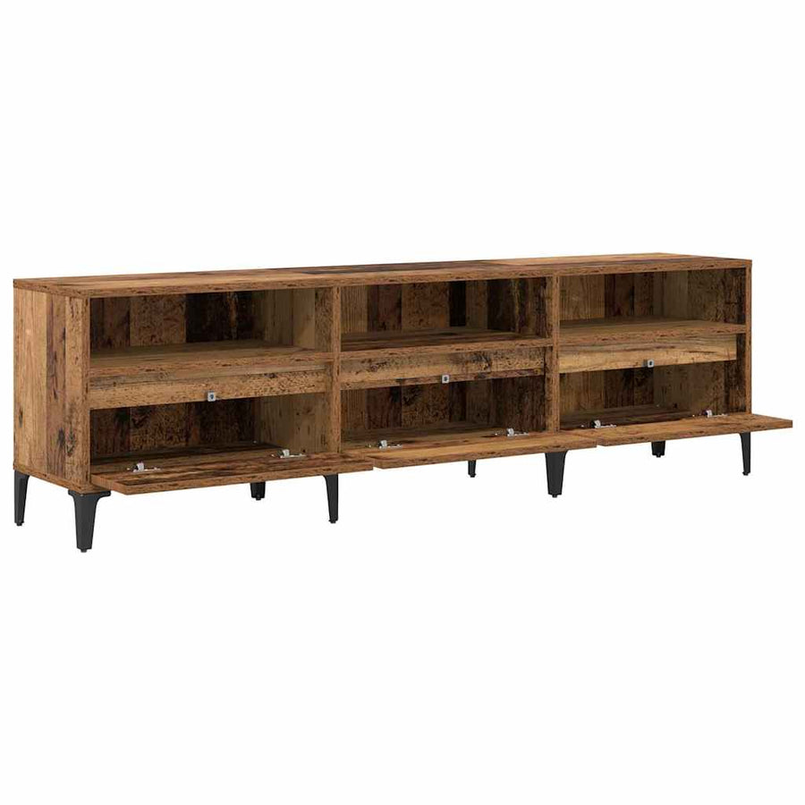 TV-kast Oud Hout 150 x 30 x 45 cm Gemonteerd hout en ijzer