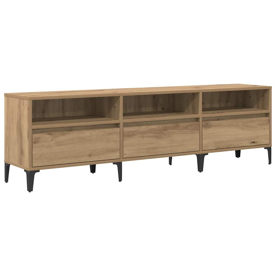 TV-kast Artisan Eiken 150 x 30 x 45 cm Gemonteerd hout en ijzer