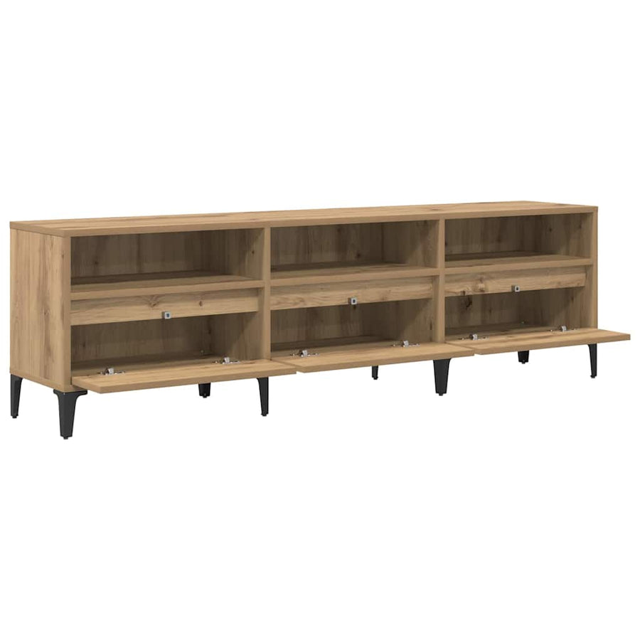 TV-kast Artisan Eiken 150 x 30 x 45 cm Gemonteerd hout en ijzer