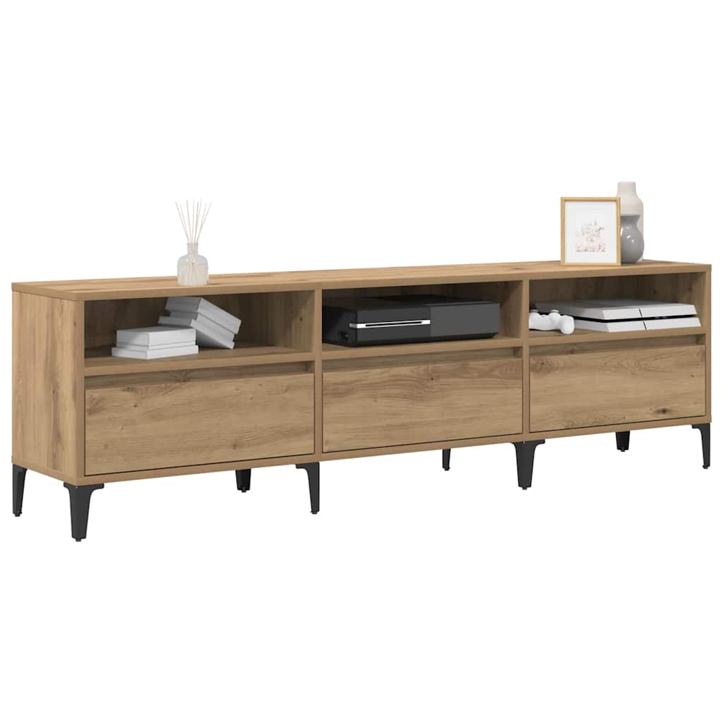 TV-kast Artisan Eiken 150 x 30 x 45 cm Gemonteerd hout en ijzer