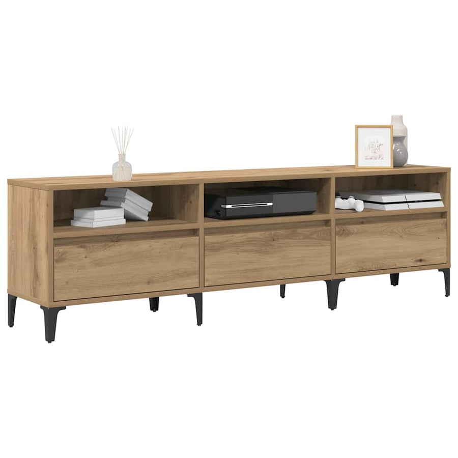TV-kast Artisan Eiken 150 x 30 x 45 cm Gemonteerd hout en ijzer