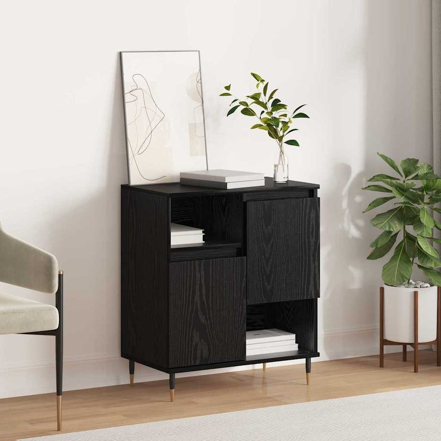 Dressoir Zwart Eiken 60 x 35 x 70 cm