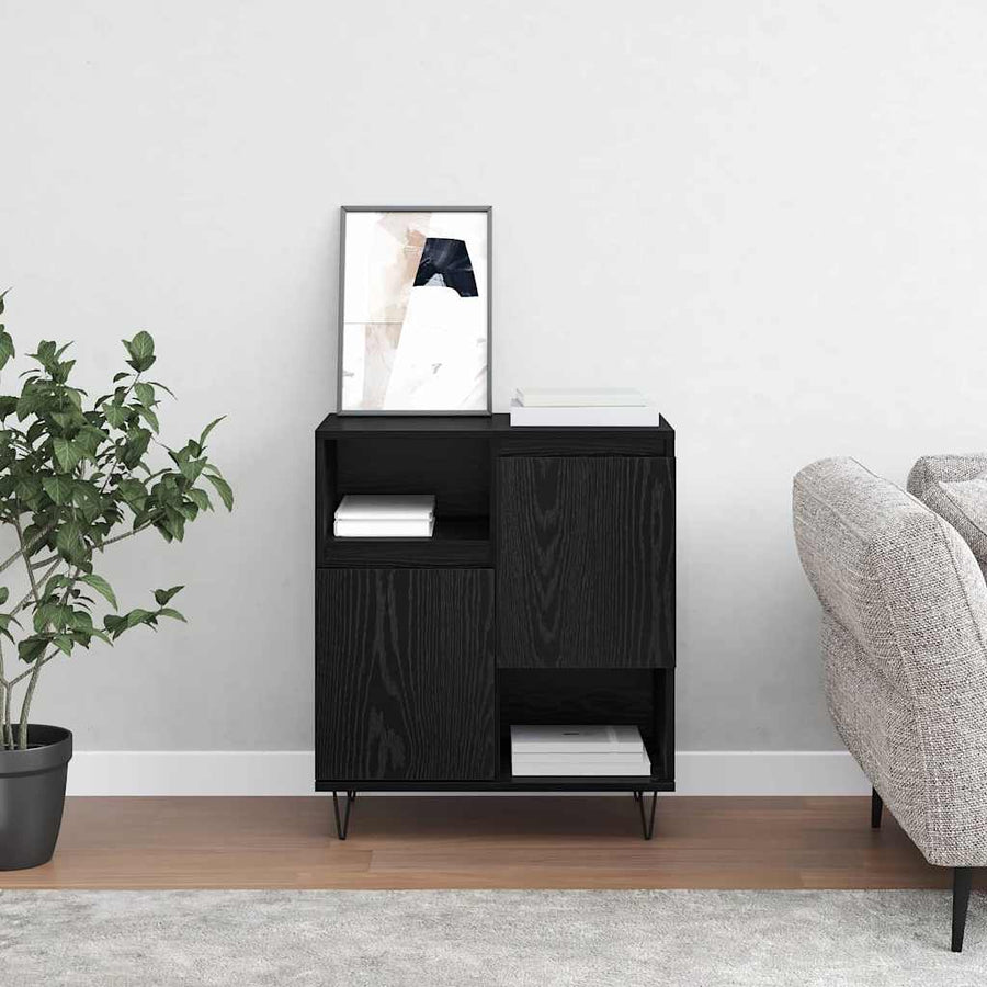 Dressoir Zwart Eiken 60 x 35 x 70 cm