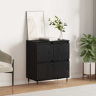 Dressoir 60x35x70 cm zwart eiken