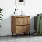Dressoir bewerkt hout 60x35x70 cm eiken