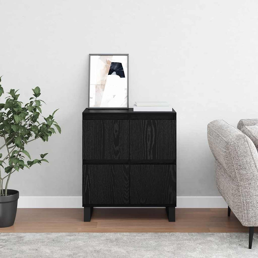 Dressoir Zwart Eiken 60 x 35 x 70 cm