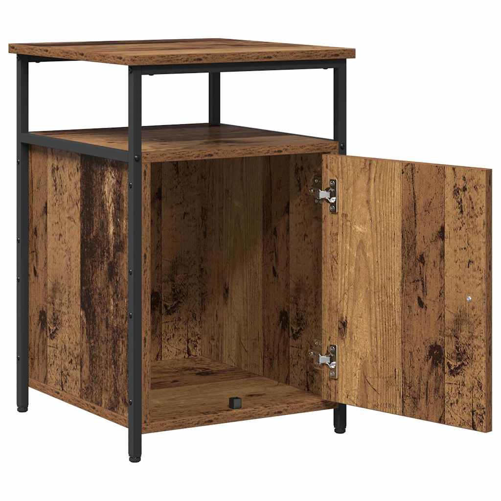 Nachtkastje Oud hout Bewerkt hout