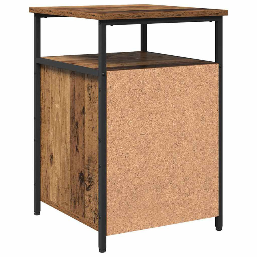 Nachtkastje Oud hout Bewerkt hout