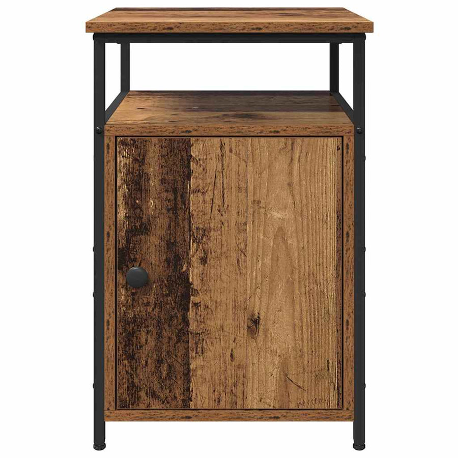Nachtkastje Oud hout Bewerkt hout