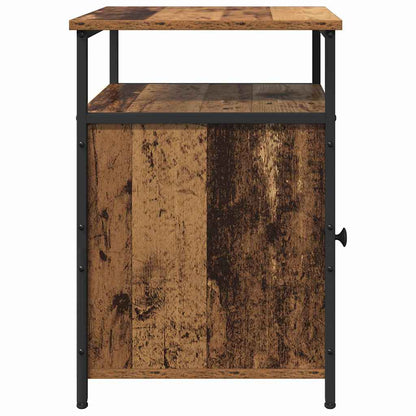Nachtkastje Oud hout Bewerkt hout