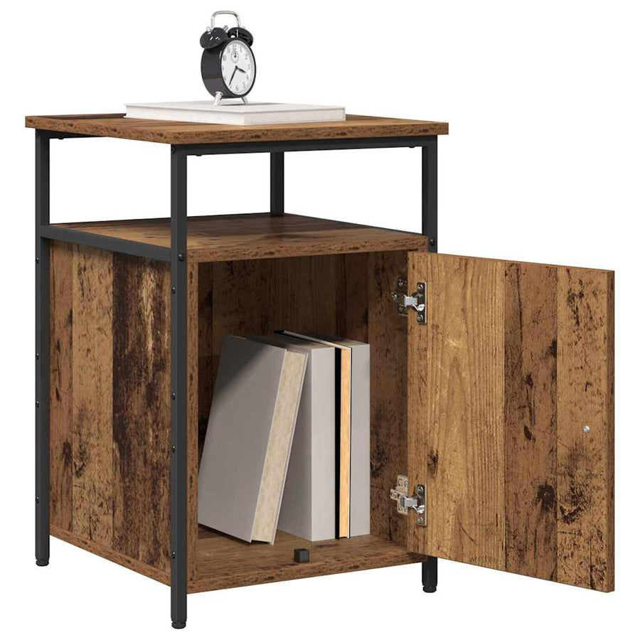 Nachtkastje 2 pcs Oud hout Bewerkt hout
