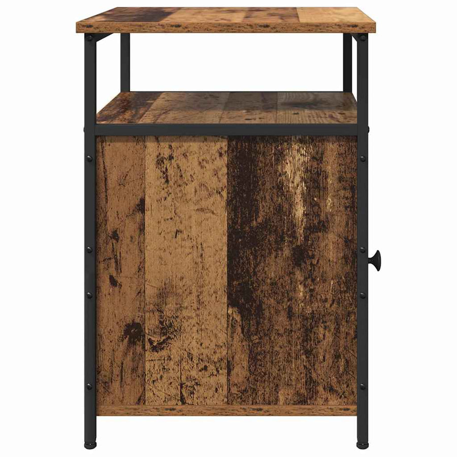 Nachtkastje 2 pcs Oud hout Bewerkt hout
