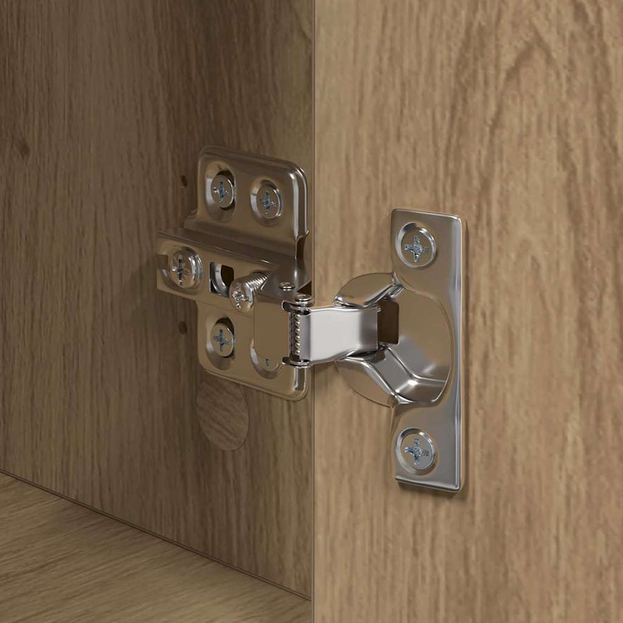 Nachtkastje artisanaal eikenkleurig Bewerkt hout