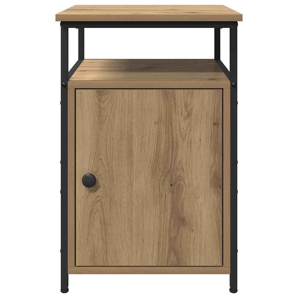 Nachtkastje artisanaal eikenkleurig Bewerkt hout