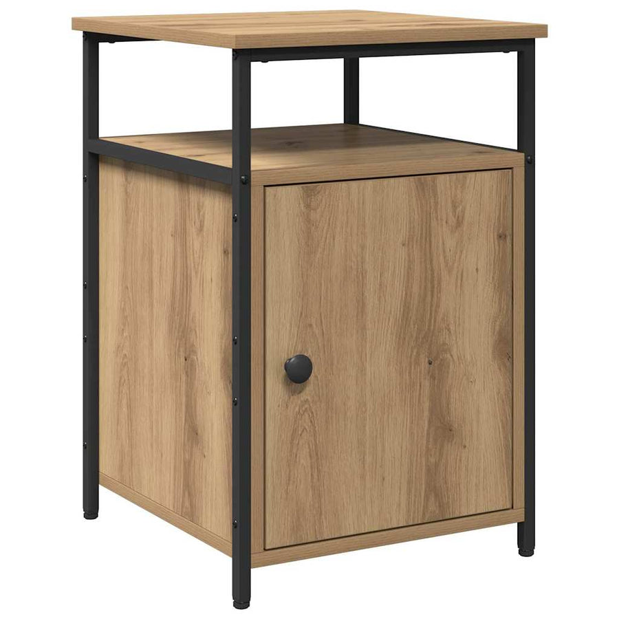 Nachtkastje 2 pcs artisanaal eikenkleurig Bewerkt hout