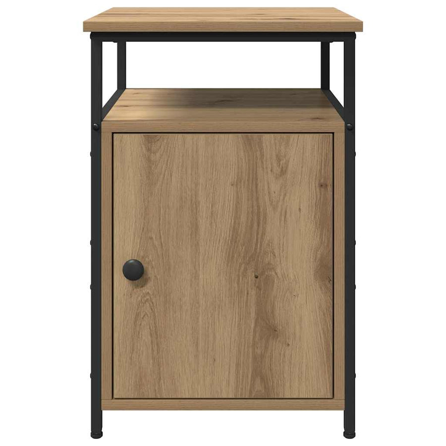 Nachtkastje 2 pcs artisanaal eikenkleurig Bewerkt hout