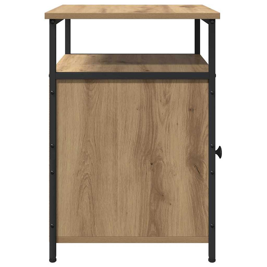 Nachtkastje 2 pcs artisanaal eikenkleurig Bewerkt hout