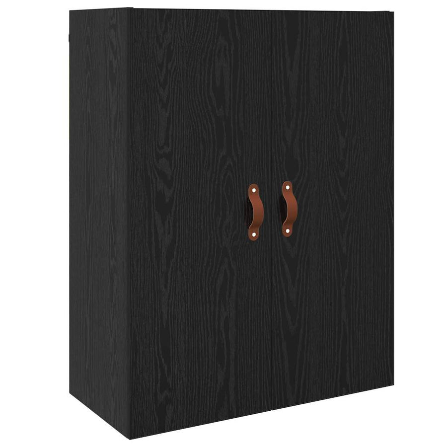 Wandkast Wandgemonteerd Zwart 69.5 x 34 x 90 cm Bewerkt hout