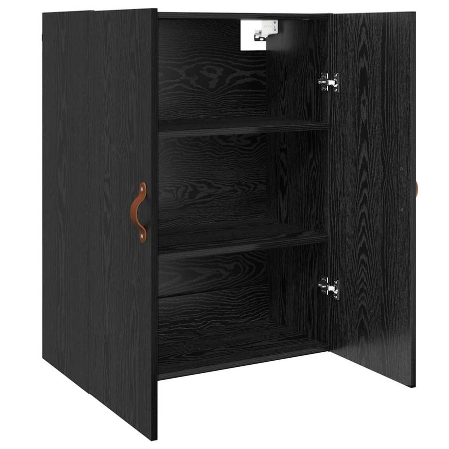 Wandkast Wandgemonteerd Zwart 69.5 x 34 x 90 cm Bewerkt hout