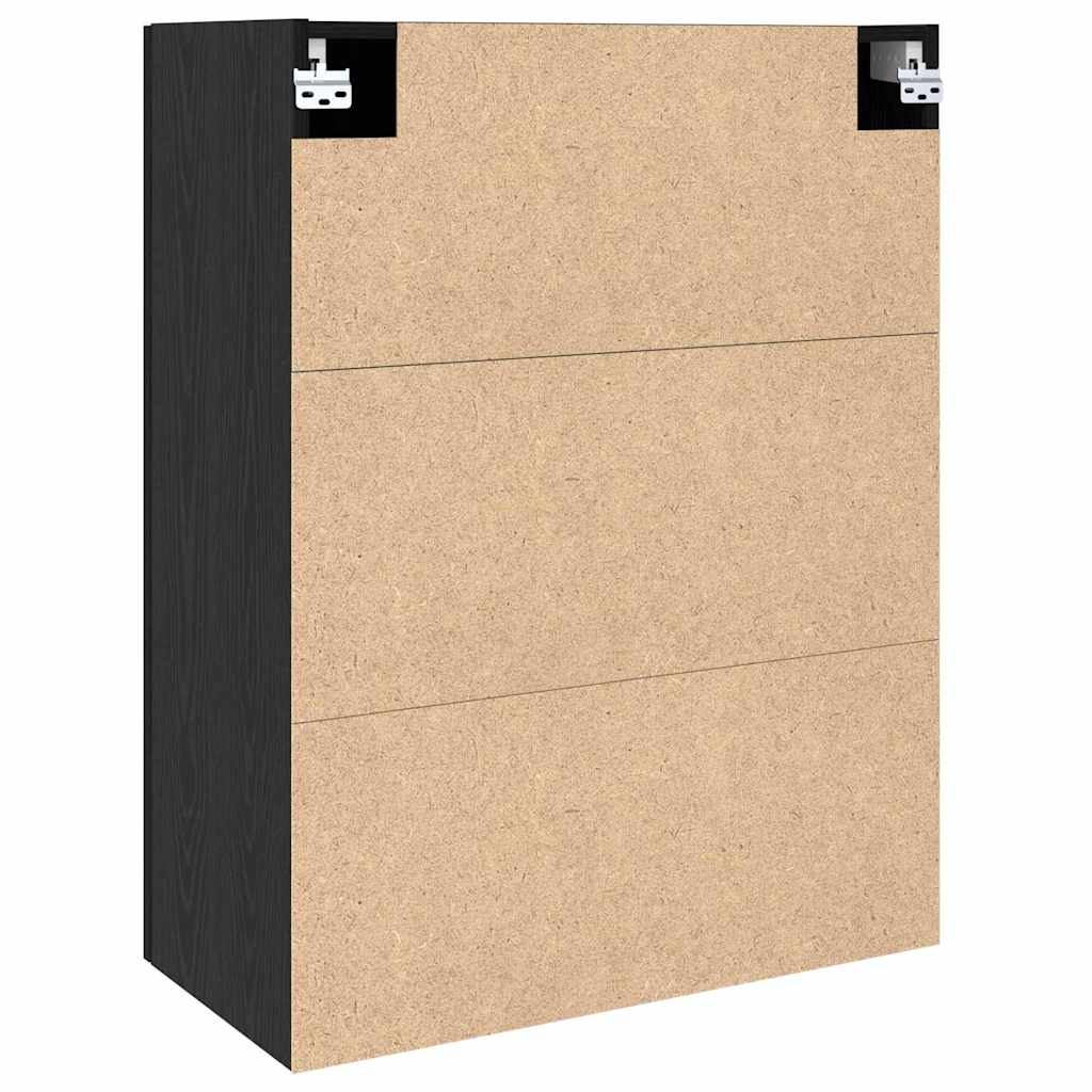 Wandkast Wandgemonteerd Zwart 69.5 x 34 x 90 cm Bewerkt hout