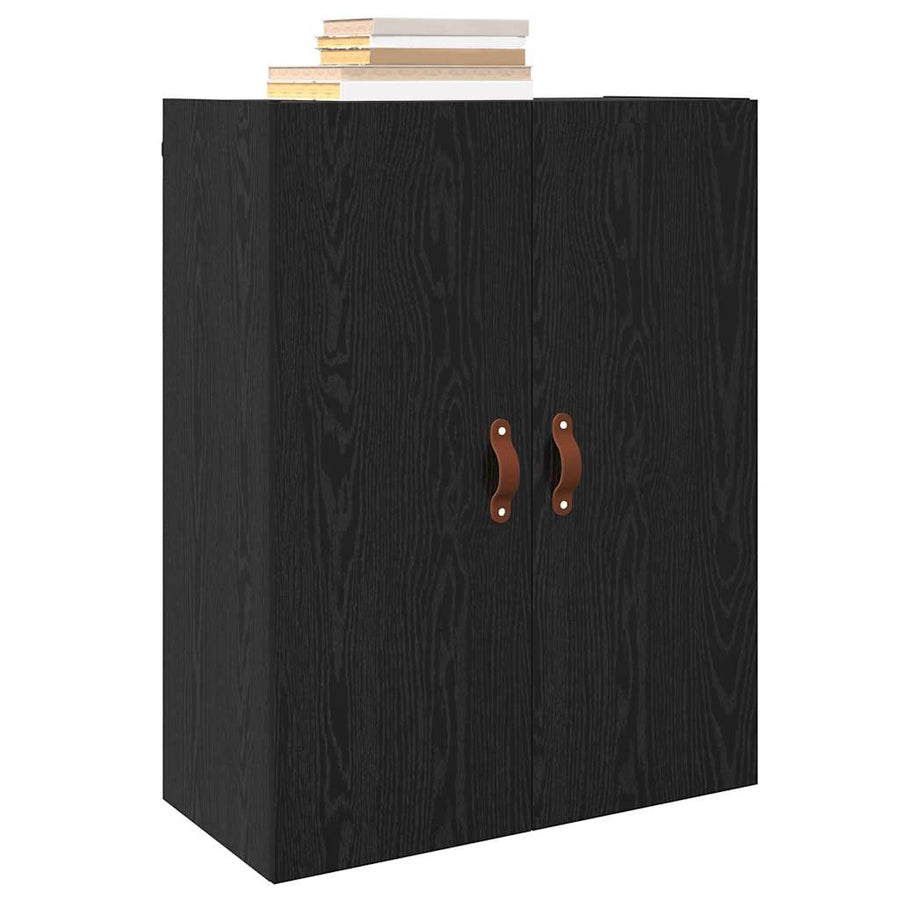 Wandkast Wandgemonteerd Zwart 69.5 x 34 x 90 cm Bewerkt hout