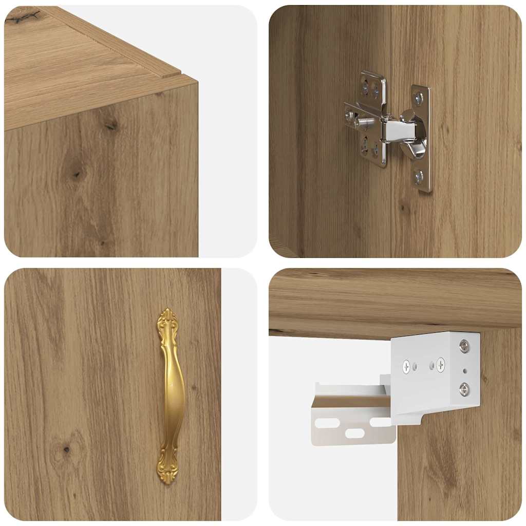 Wandkast Artisan Eiken 69,5 x 34 x 90 cm Bewerkt hout