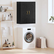 Wandkast 69,5x34x90 cm zwart eiken bewerkt hout
