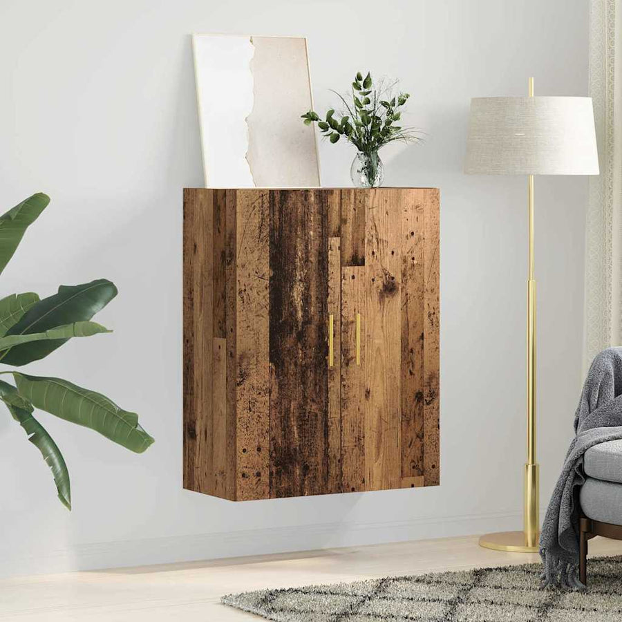 Wandkast Wandgemonteerd Oudhout 69,5 x 34 x 90 cm Bewerkt hout