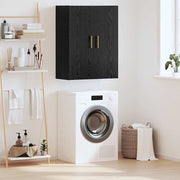 Wandkast 69,5x34x90 cm zwart eiken bewerkt hout