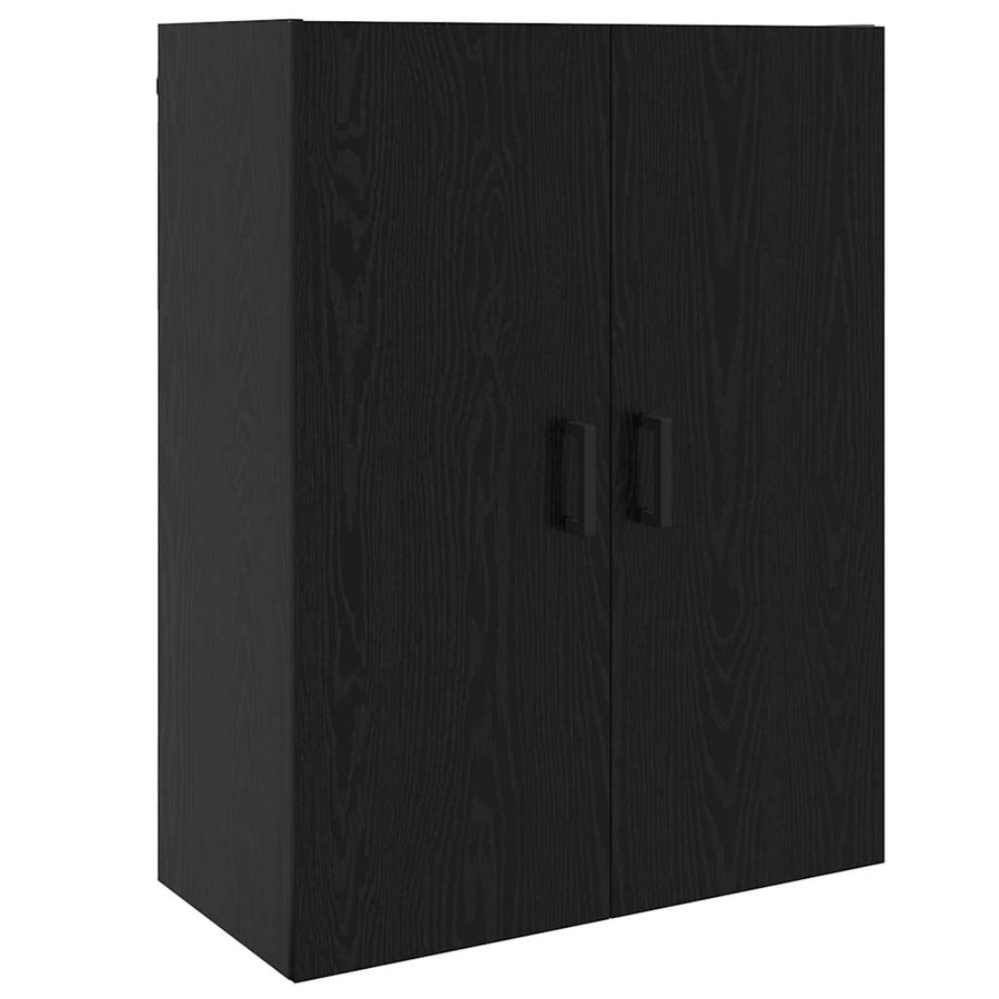 Wandkast Wandgemonteerd Zwart 69.5 x 34 x 90 cm Bewerkt hout