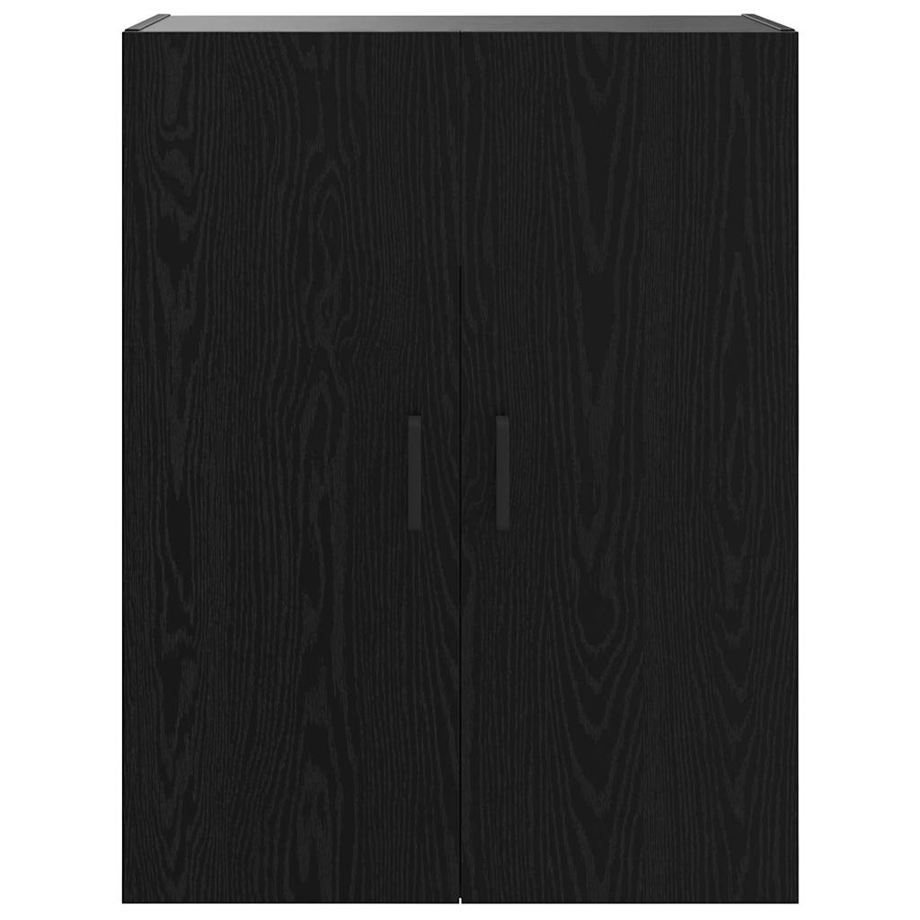 Wandkast Wandgemonteerd Zwart 69.5 x 34 x 90 cm Bewerkt hout