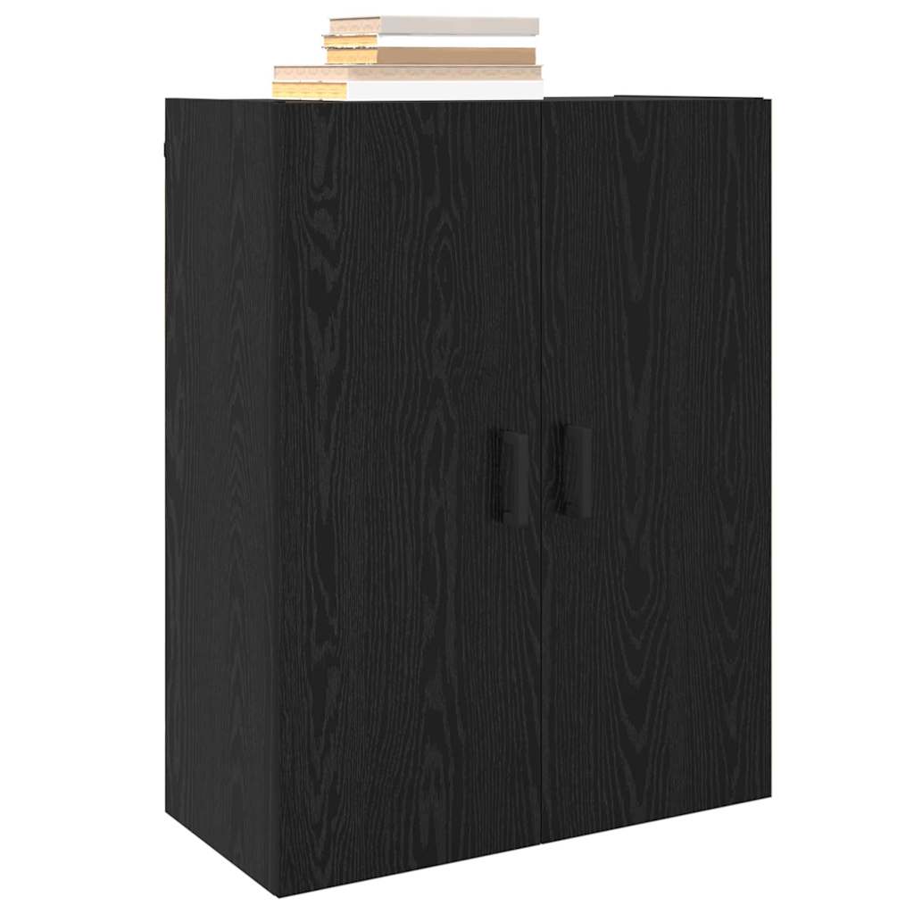 Wandkast Wandgemonteerd Zwart 69.5 x 34 x 90 cm Bewerkt hout