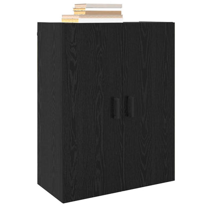 Wandkast Wandgemonteerd Zwart 69.5 x 34 x 90 cm Bewerkt hout
