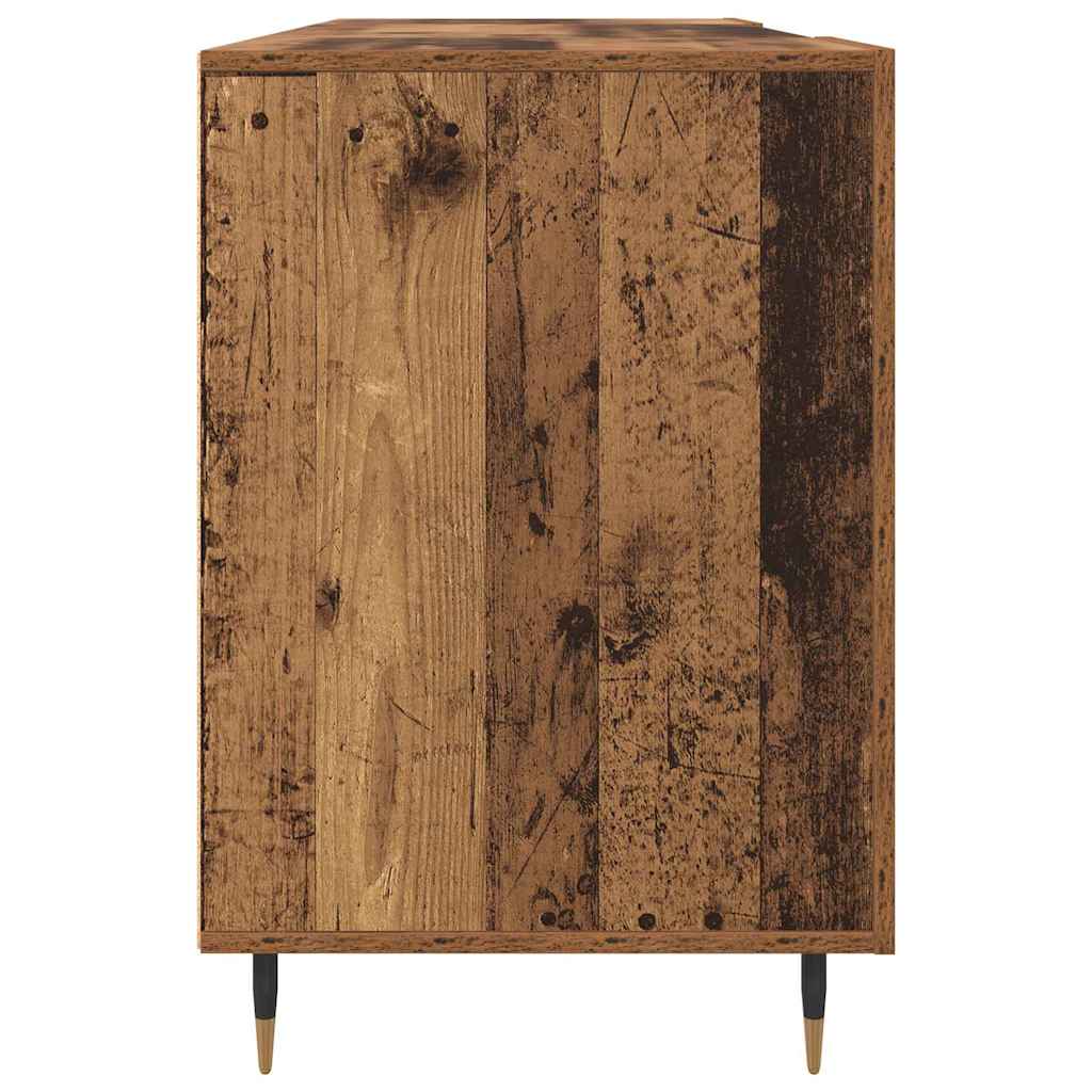 Bureau met plank Oud hout 140 x 50 x 75 cm Bewerkt hout
