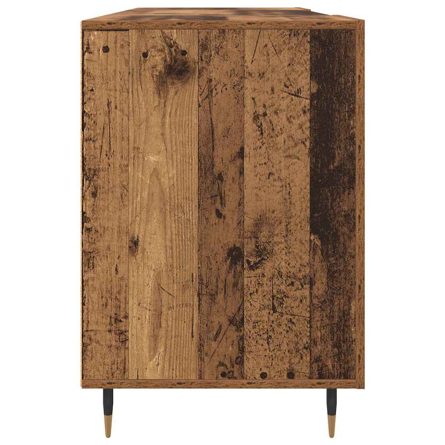 Bureau met plank Oud hout 140 x 50 x 75 cm Bewerkt hout