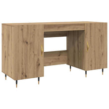 Bureau artisanaal eikenkleurig 140 x 50 x 75 cm Bewerkt hout