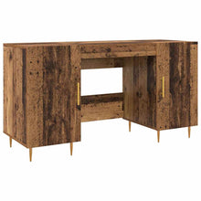 Bureau met plank met opslag met de deur Oud hout Bewerkt hout