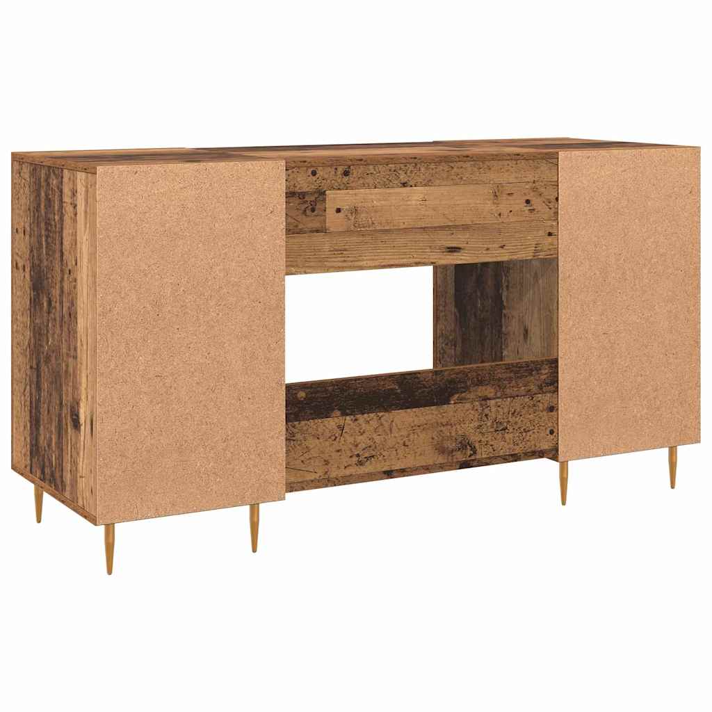 Bureau met plank met opslag met de deur Oud hout Bewerkt hout