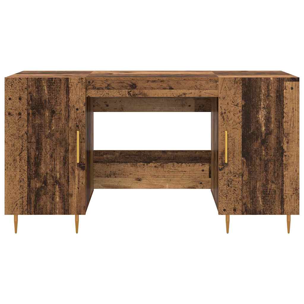 Bureau met plank met opslag met de deur Oud hout Bewerkt hout