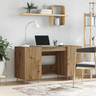 Desk with shelf artisan oak-colored Engineered wood