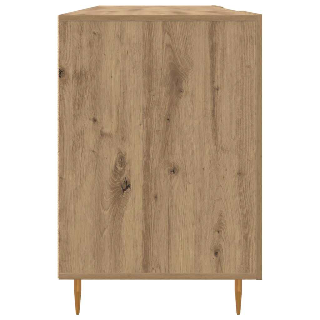Bureau met plank artisanaal eikenkleurig Bewerkt hout