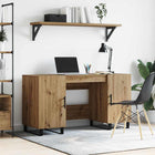 Desk artisanal oak-colored 140 x 50 x 75 cm Engineered wood