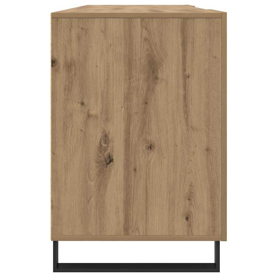 Bureau artisanaal eikenkleurig 140 x 50 x 75 cm Bewerkt hout