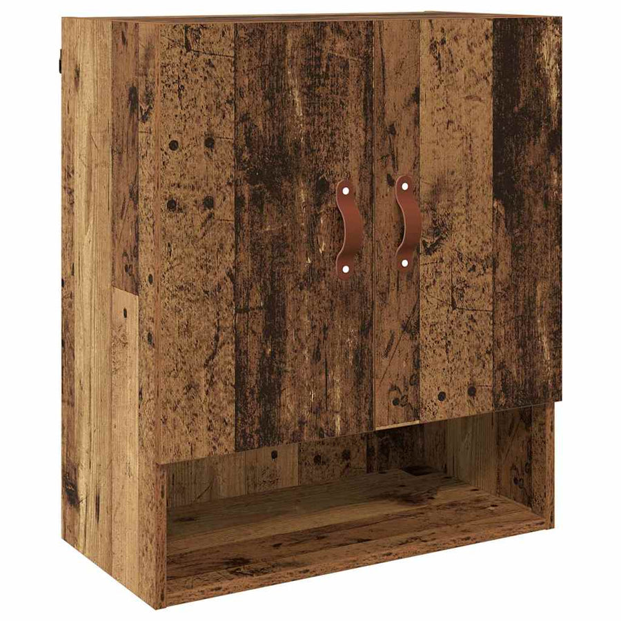 Wandkast Wandgemonteerd Oud hout 60 x 31 x 70 cm Bewerkt hout
