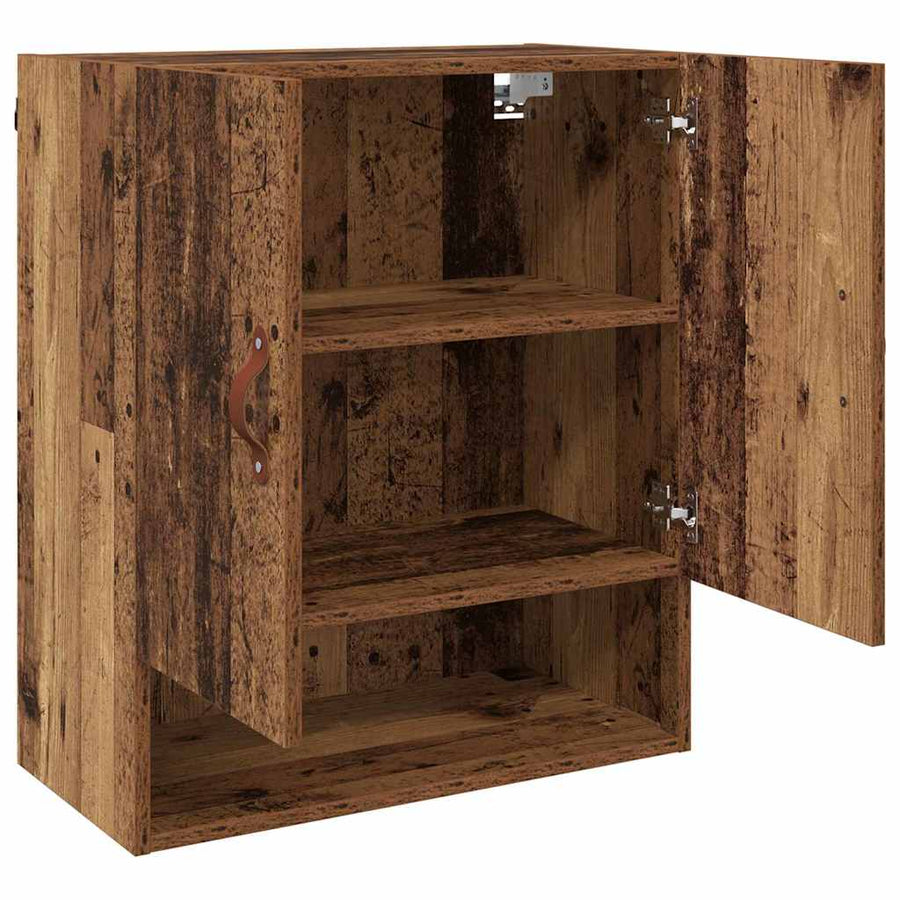 Wandkast Wandgemonteerd Oud hout 60 x 31 x 70 cm Bewerkt hout