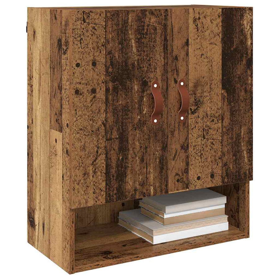 Wandkast Wandgemonteerd Oud hout 60 x 31 x 70 cm Bewerkt hout
