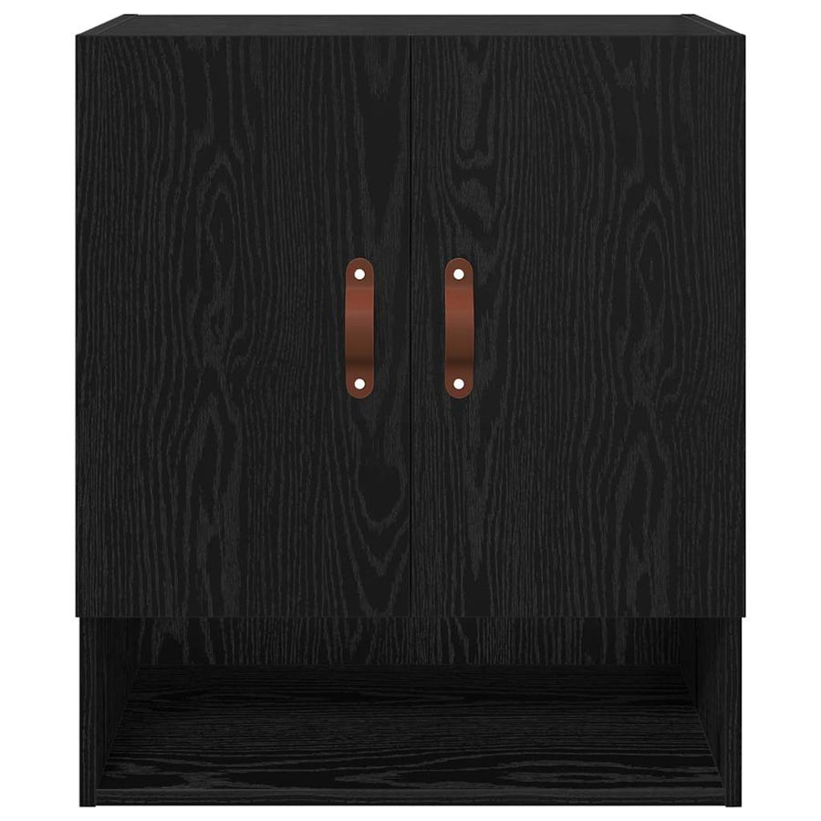 Wandkast Zwart eiken 60 x 31 x 70 cm Bewerkt hout