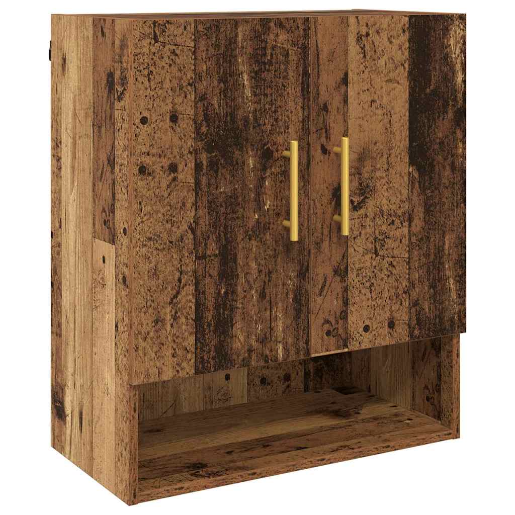 Wandkast Wandgemonteerd Oud hout 60 x 31 x 70 cm Bewerkt hout