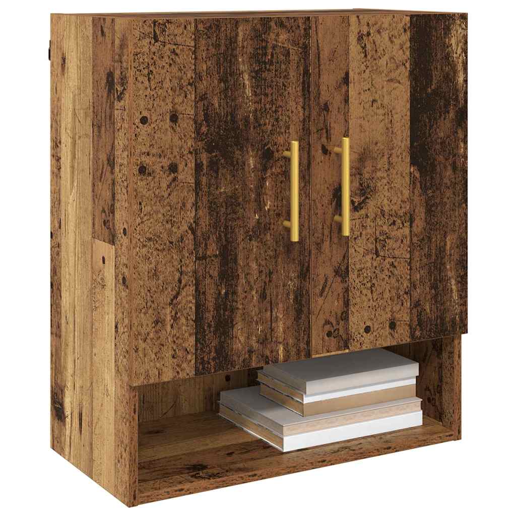 Wandkast Wandgemonteerd Oud hout 60 x 31 x 70 cm Bewerkt hout